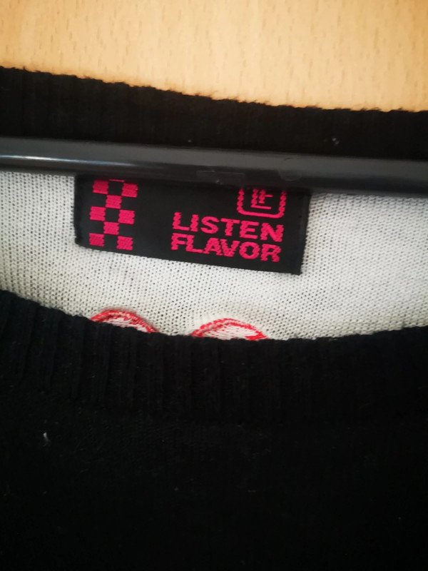 Listen Flavor long Pullover S-M visual kei J-rock Japan Emo kawaii