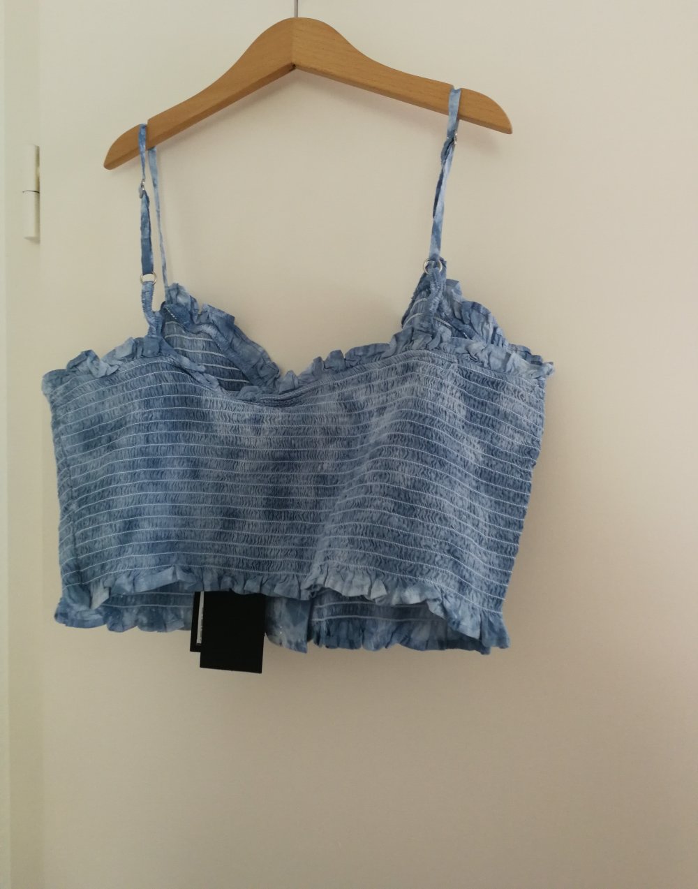 Blaues Crop Top Weekday M