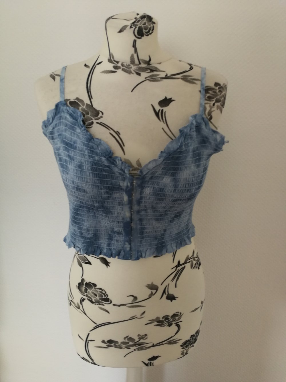 Blaues Crop Top Weekday M