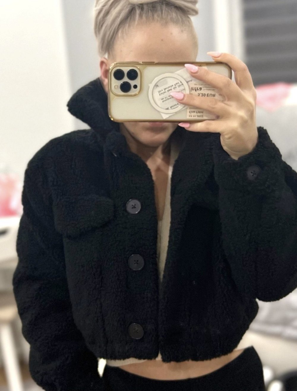 Bershka, Teddy Fell,jacke Cropp xs neuwertig