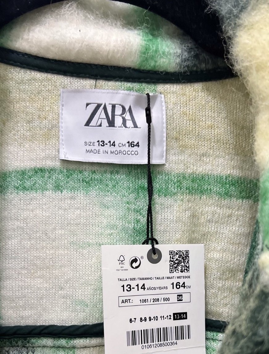 Zara girls teen cropped Jacke neu 164 (xs)
