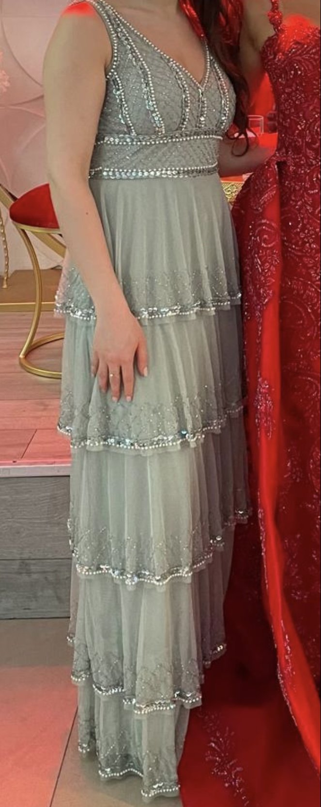 Abendkleid in Mintgrün 