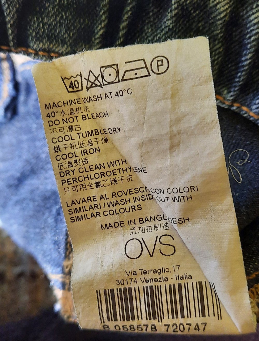 blaue Jeansjeggins, 3€