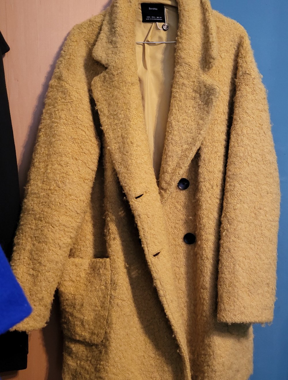 bershka Tedimantel Wollmantel L 42 XL