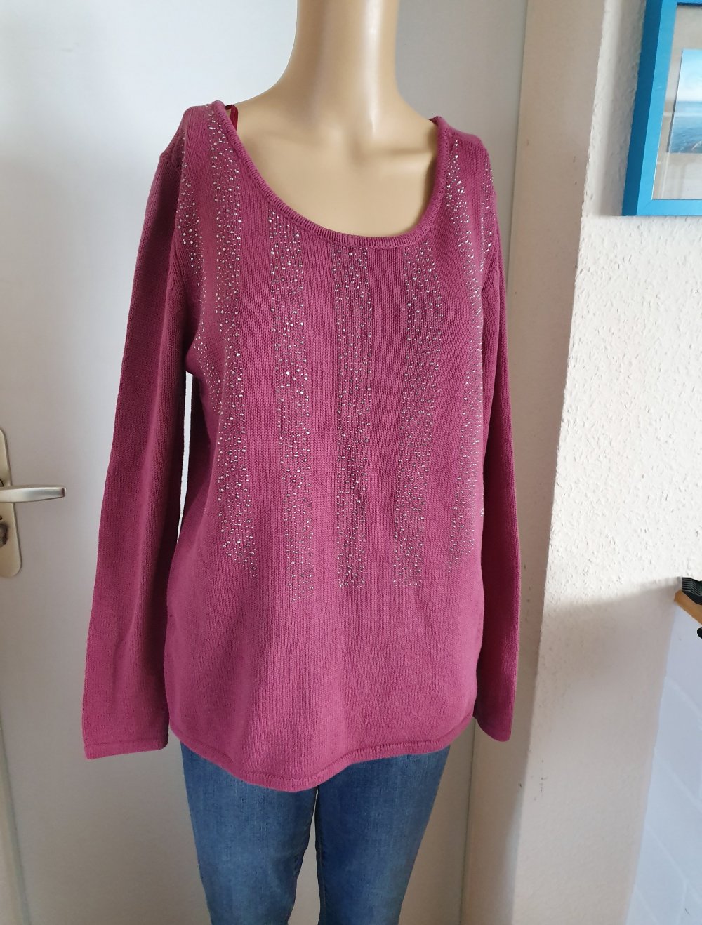 Pullover S 36 fuchsia lila