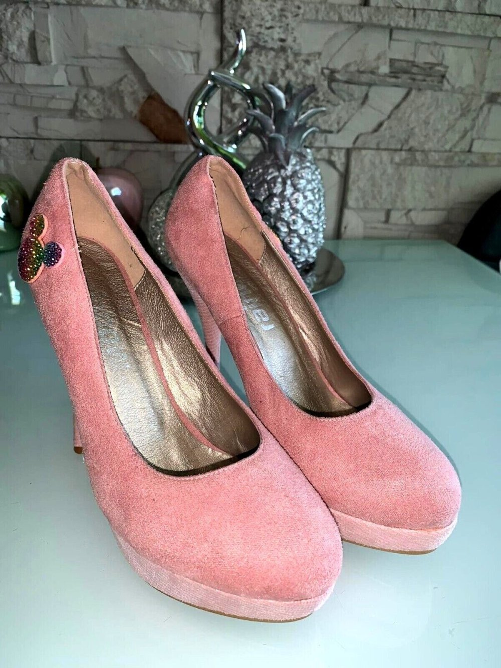 High Heels Rainbow  Sandalleten Pumps in gr 39 Farbe Rosa 