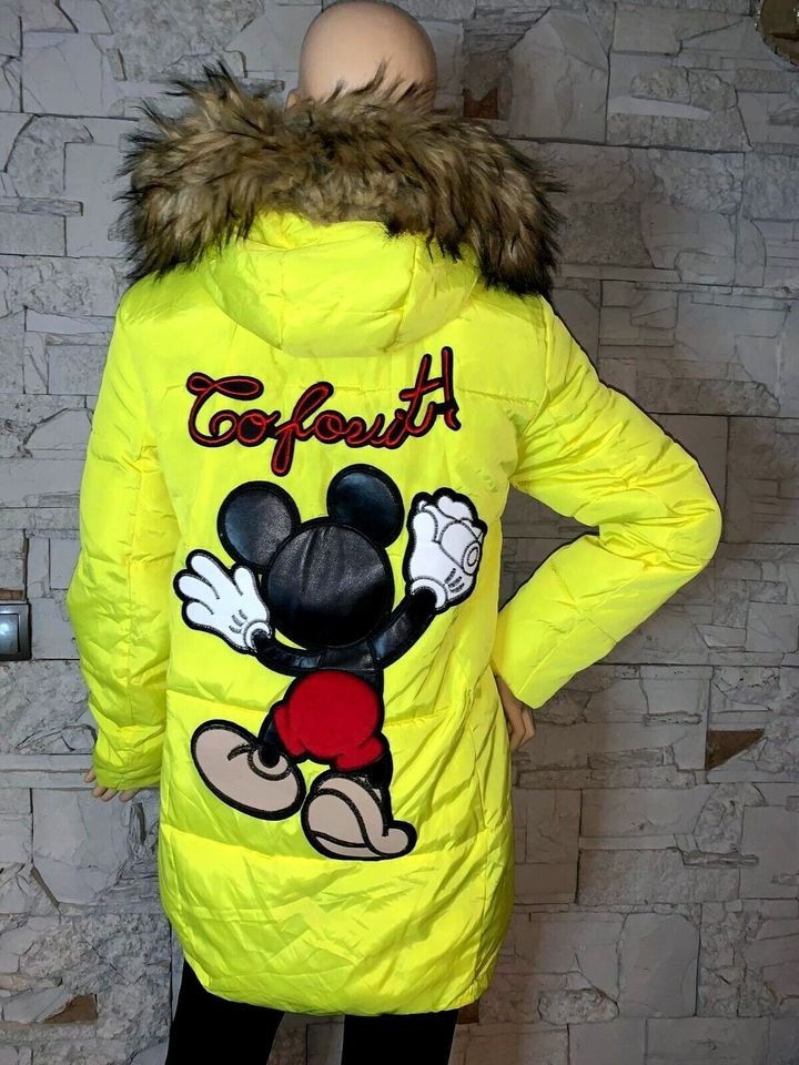 Winter Herbst Jacke Mantel in gr 42-46  Farbe Neon Gelb Gesteppt