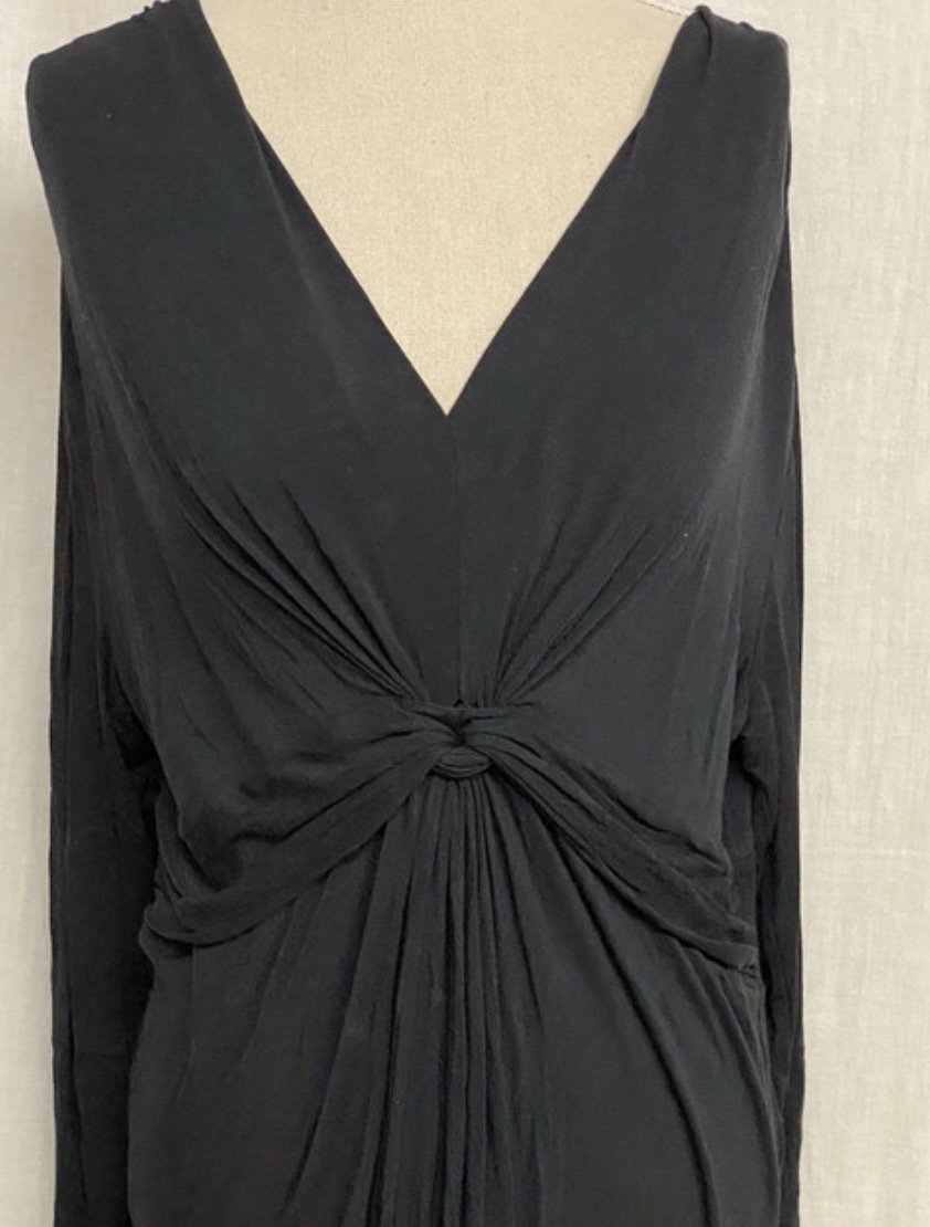 Navy Blau Schwarzes Langarm Umstandsmoden Kleid