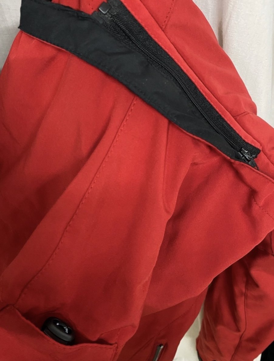 Rote Übergangs- Ski Jacke