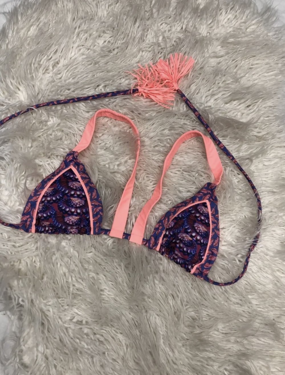 extravagant gemustertes Bikini Oberteil