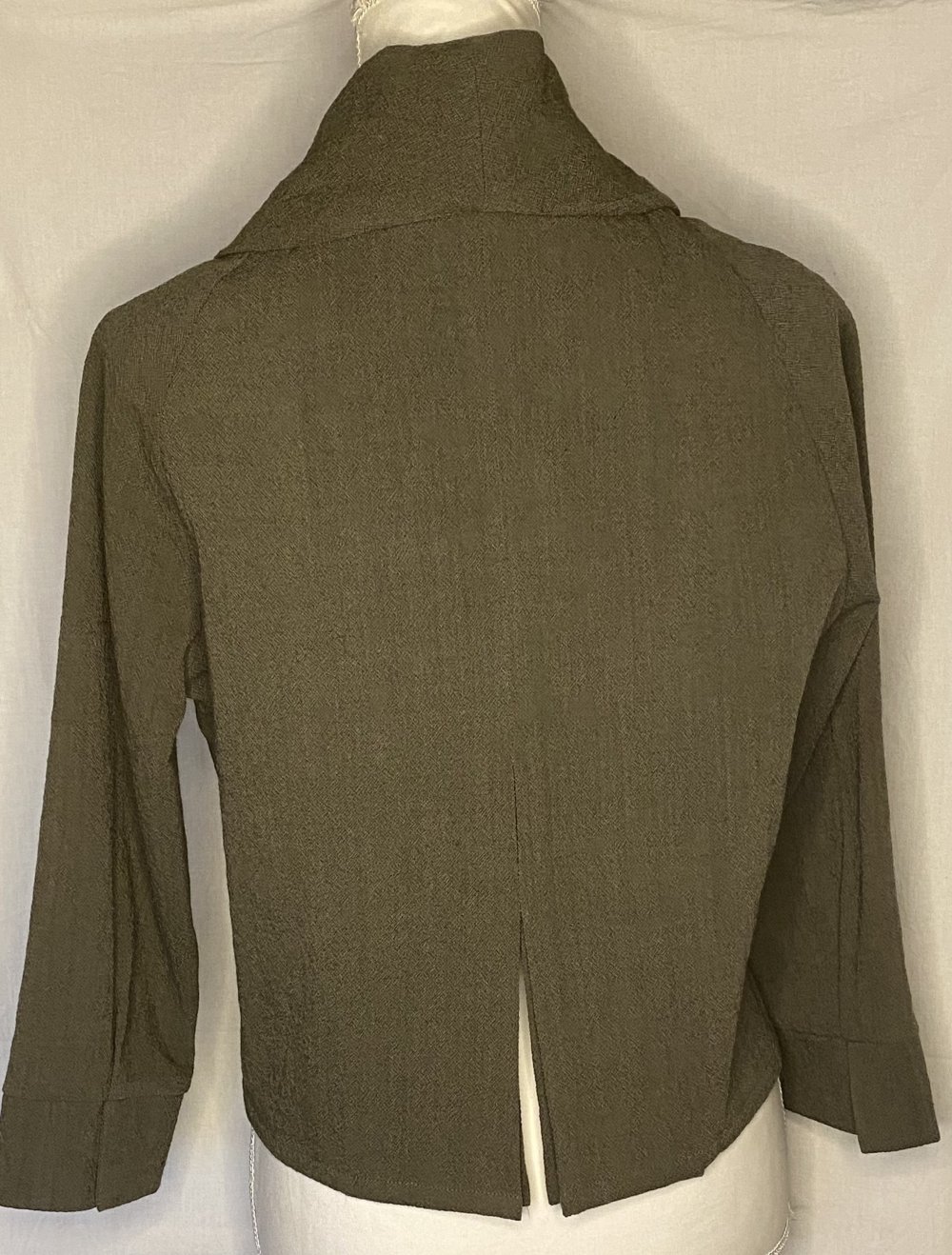 Oliv Graue Crop Jacke