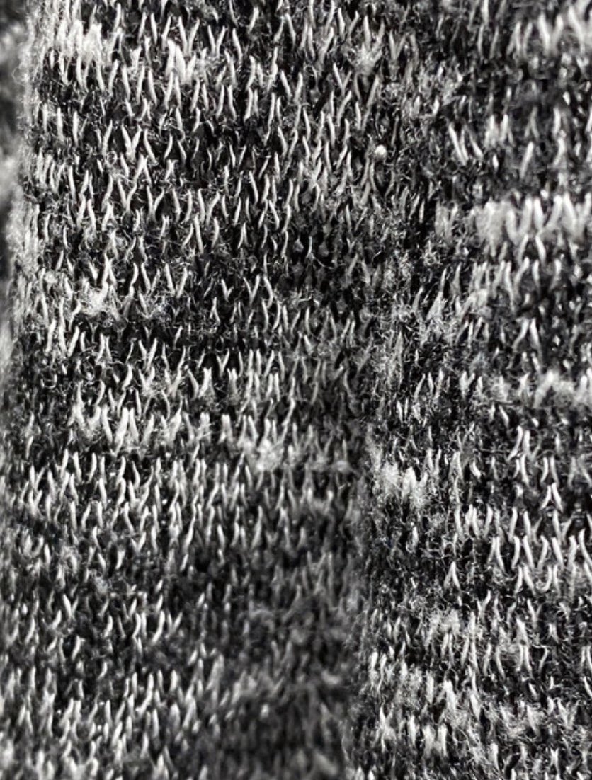 Weiß Schwarz Melierter Strick Wasserfall Cardigan