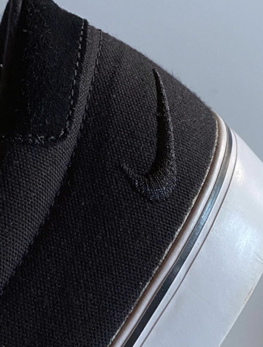 Schwarze Canvas Slip On Sneaker „Vrona“