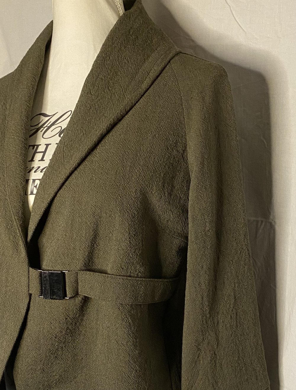 Oliv Graue Crop Jacke