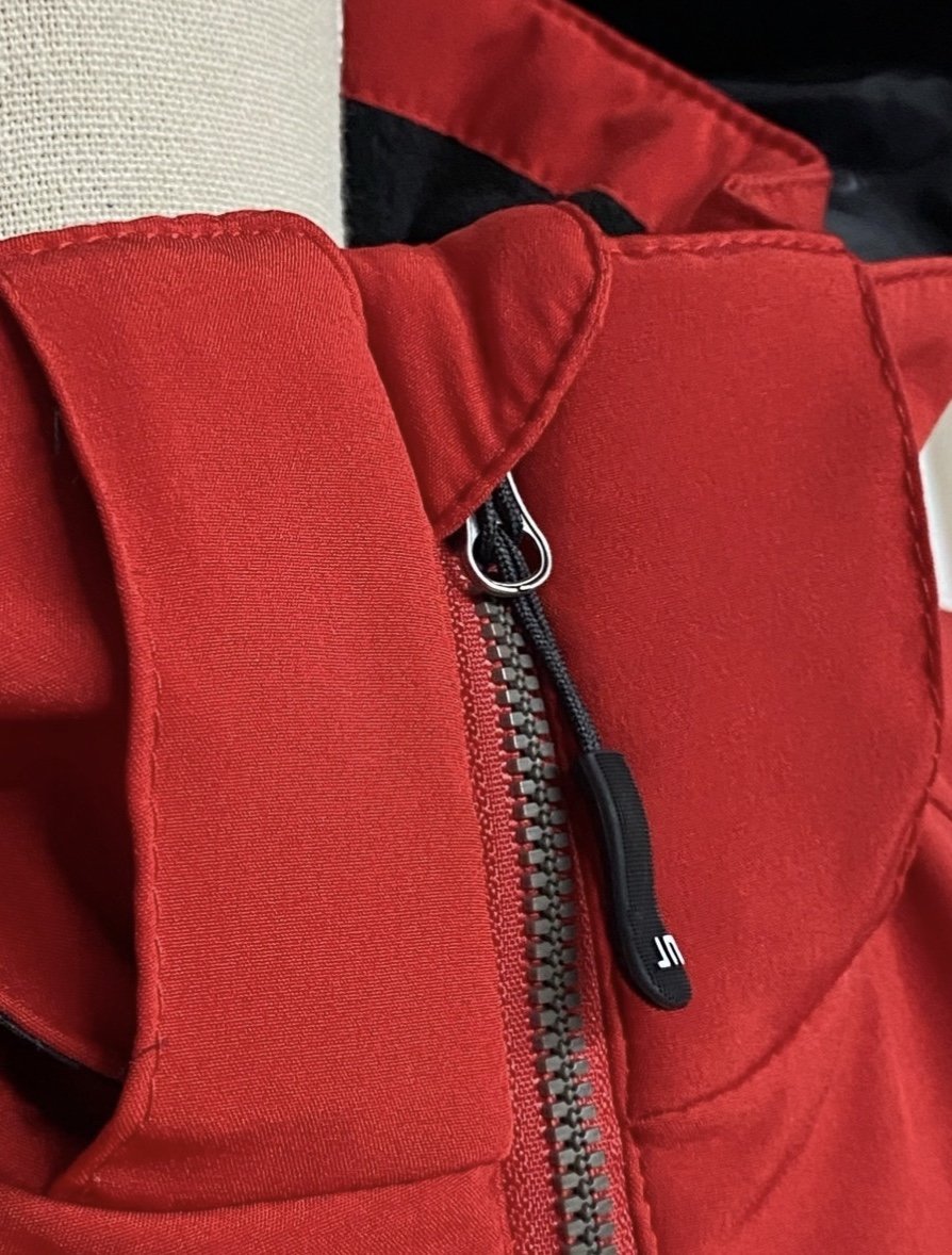 Rote Übergangs- Ski Jacke