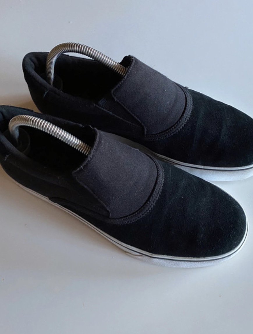 Schwarze Canvas Slip On Sneaker „Vrona“