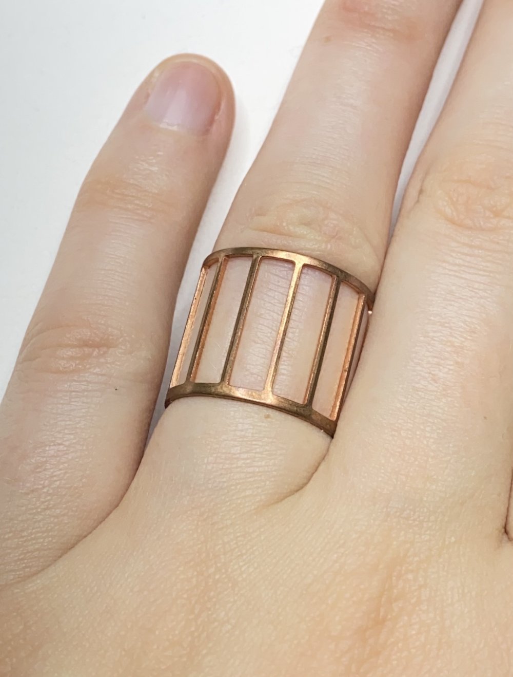 Kupferner Manchetten Käfig Ring