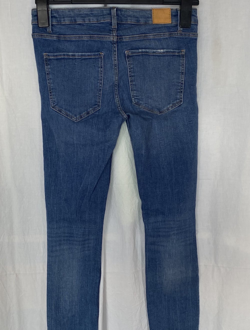 Blaue Used Look Jeans Hose