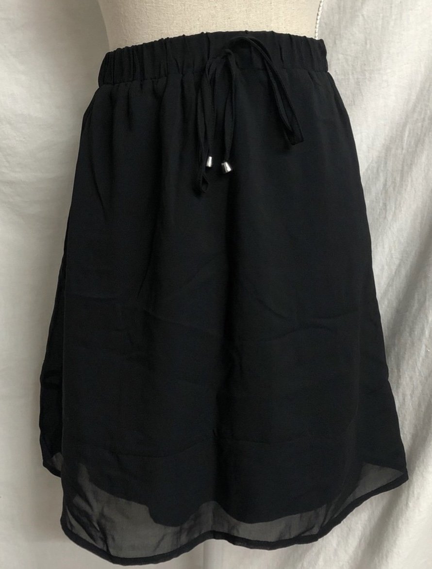 Schwarze MIDI high Waste Rock