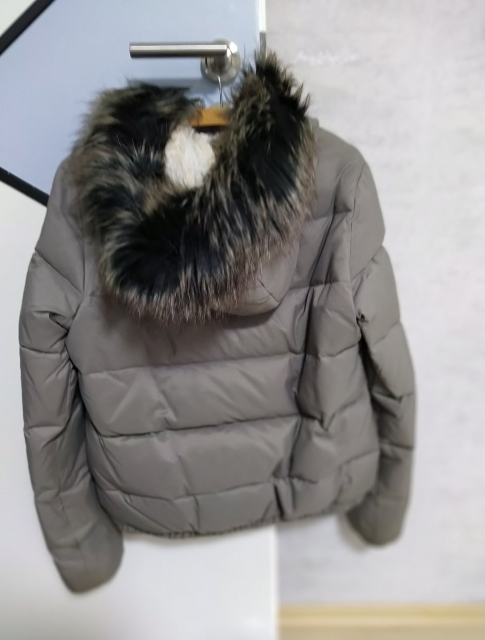 daunenjacke mit teddyfell Größe M blockhaus