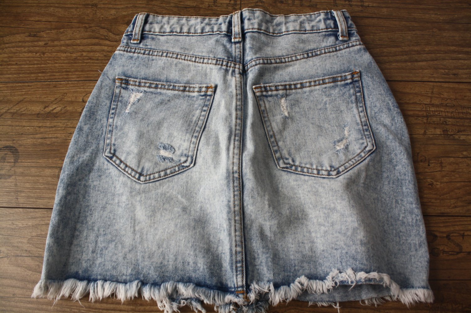 Ripped Jeansrock Minirock Denimrock sexy Rock Xs 34