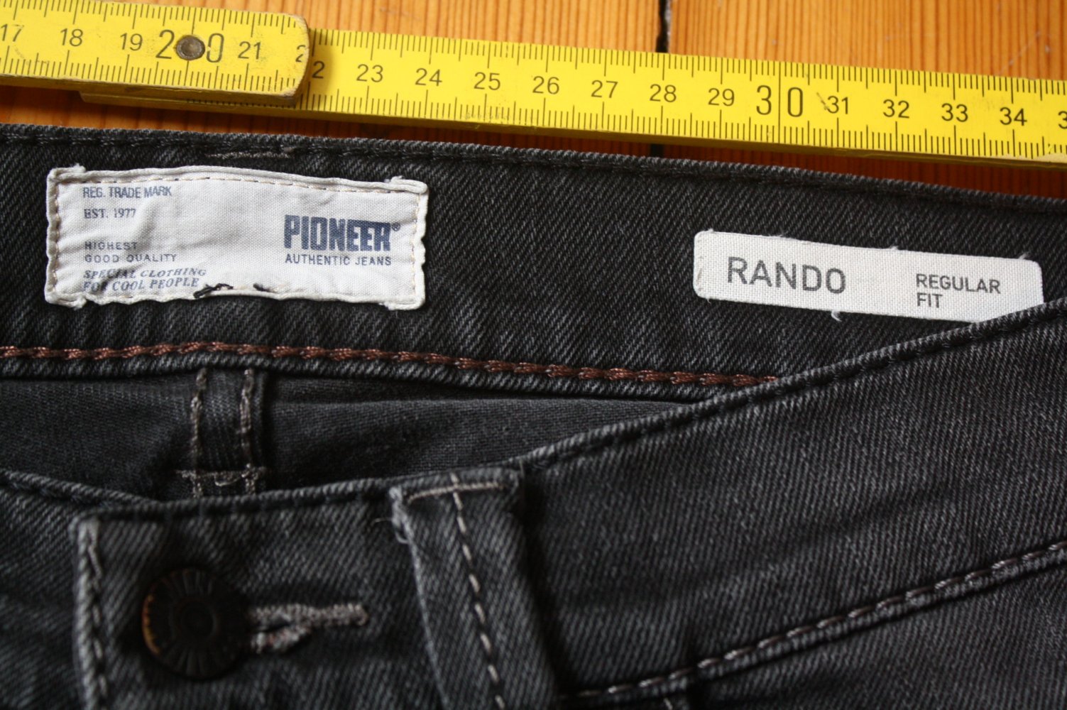 Herren Hose Jeanshose Pioneer Rando regular fit anthrazit 32 /32