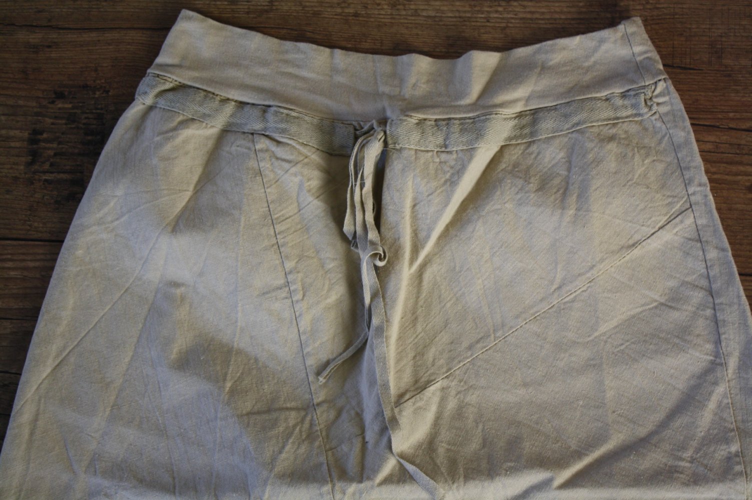 Leinenrock 100 Leinen Misto Lina beiger Sommerrock Midirock xs s
