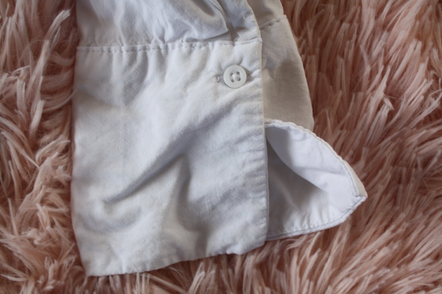Coole Weisse Stretch Bluse Jerseybluse S M 38 40 unten abgerundet hinten länger