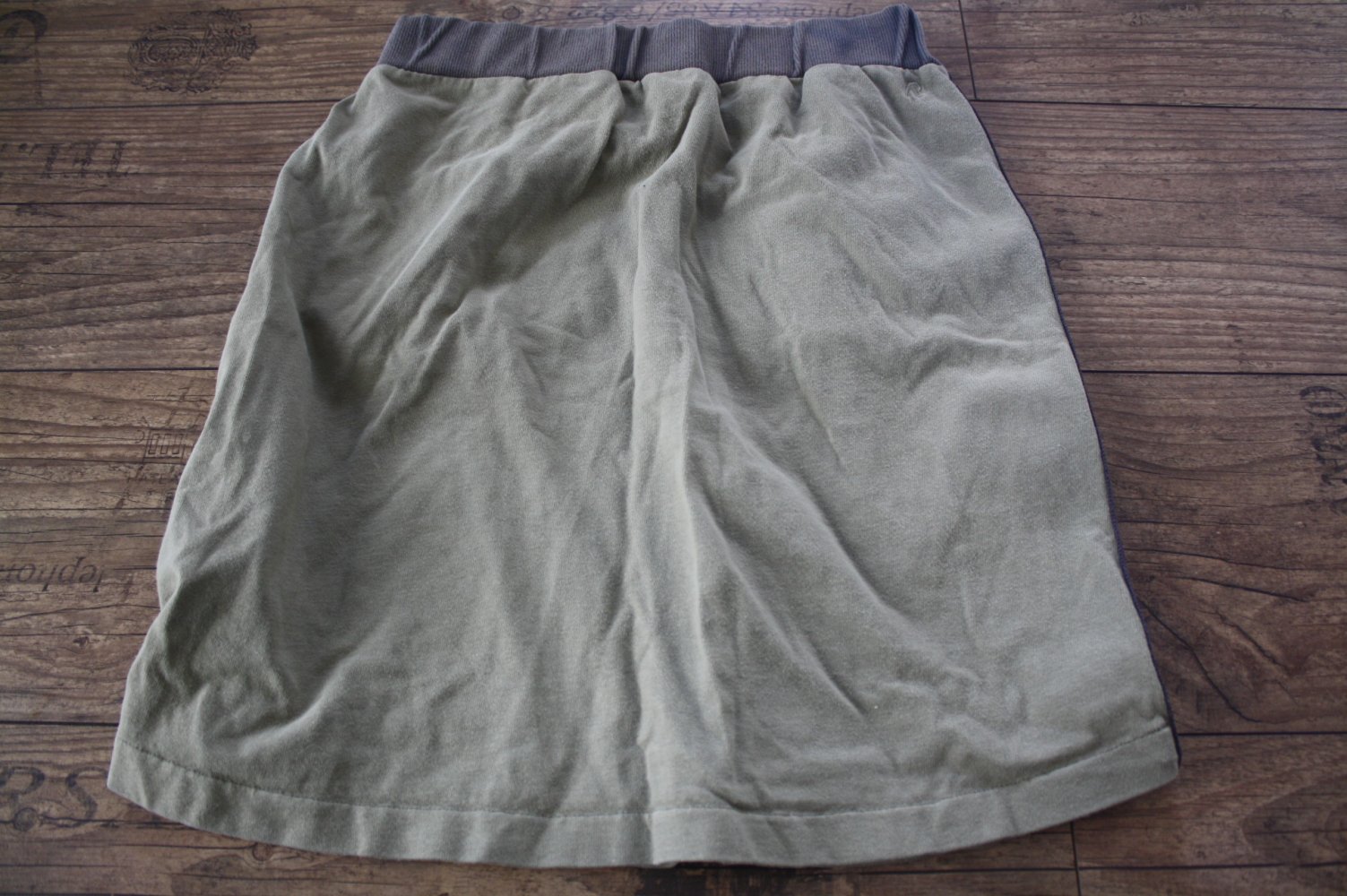 Sweatrock Replay Jerseyrock Rock  mit Reissverschluss Vintage Used S 36 Khaki 90er 2000er Y2k