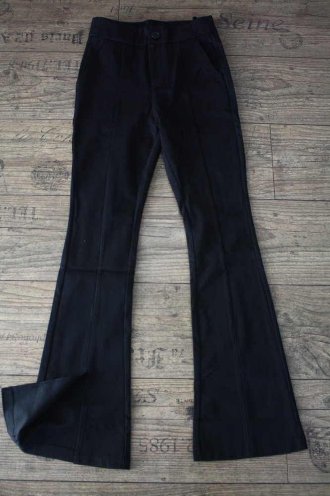 Super HighWaist Stretch Schlaghose mit Schlitz vorn Hose Flare Bootcut XS 34 Neu Anzughose Büro Business 