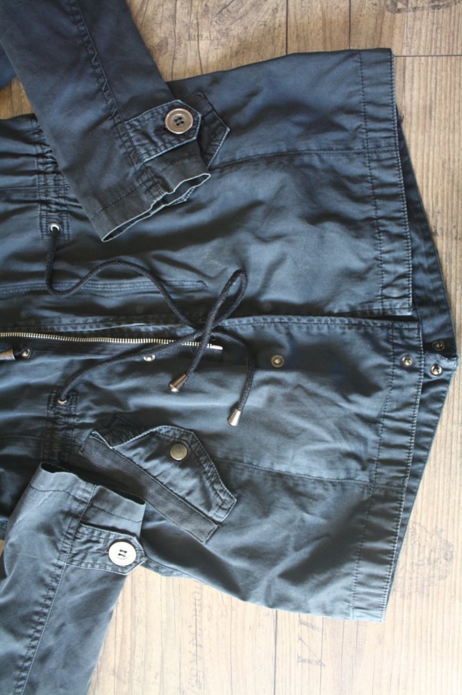 Vintage Parka Mantel Vintage Parka XS 34 tailliert Kapuze Usedstyle Parka