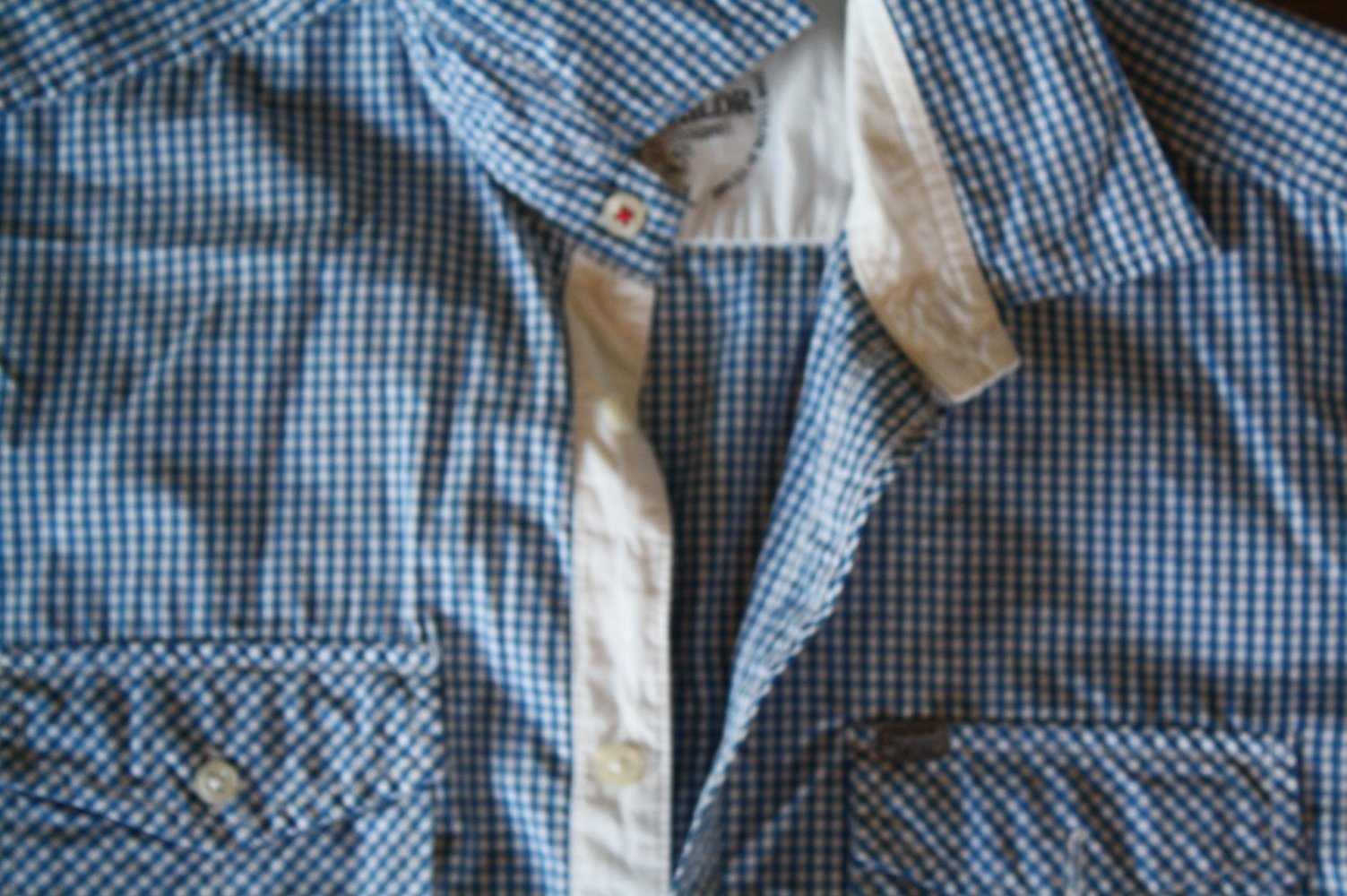Tom Tailor hellblau kariert Herrenhemd Fitted Birthday wie neu Grösse M bis L