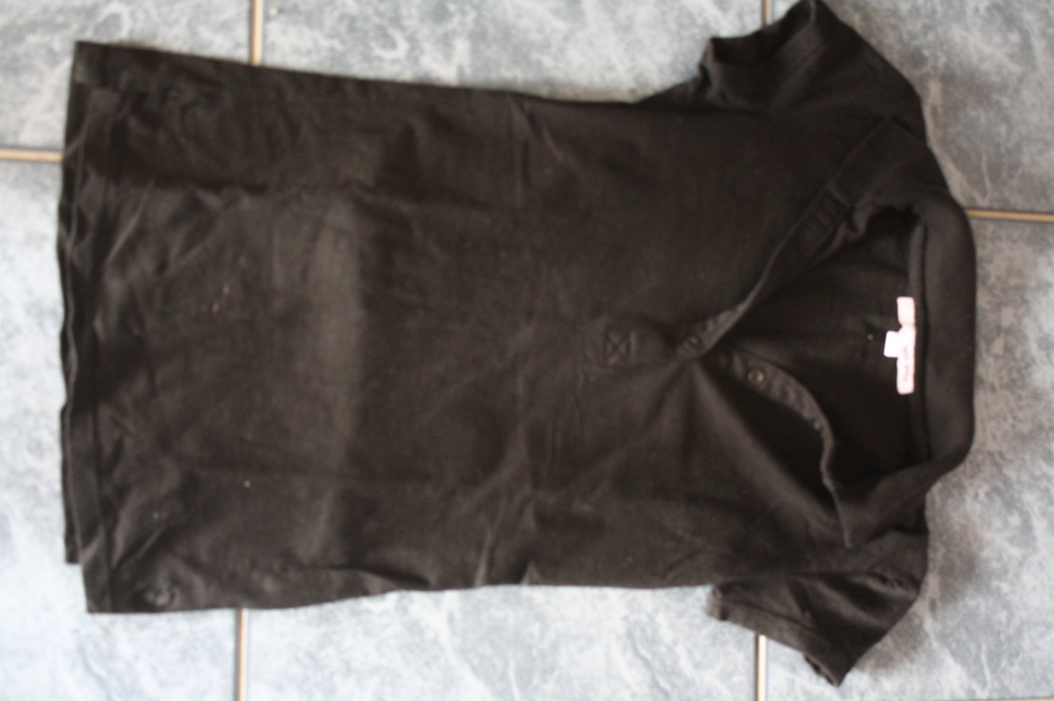 Tally Weijl Poloshirt Polo T-Shirt schwarz Vintage leicht 100 Baumwolle neuwertig Xs 34