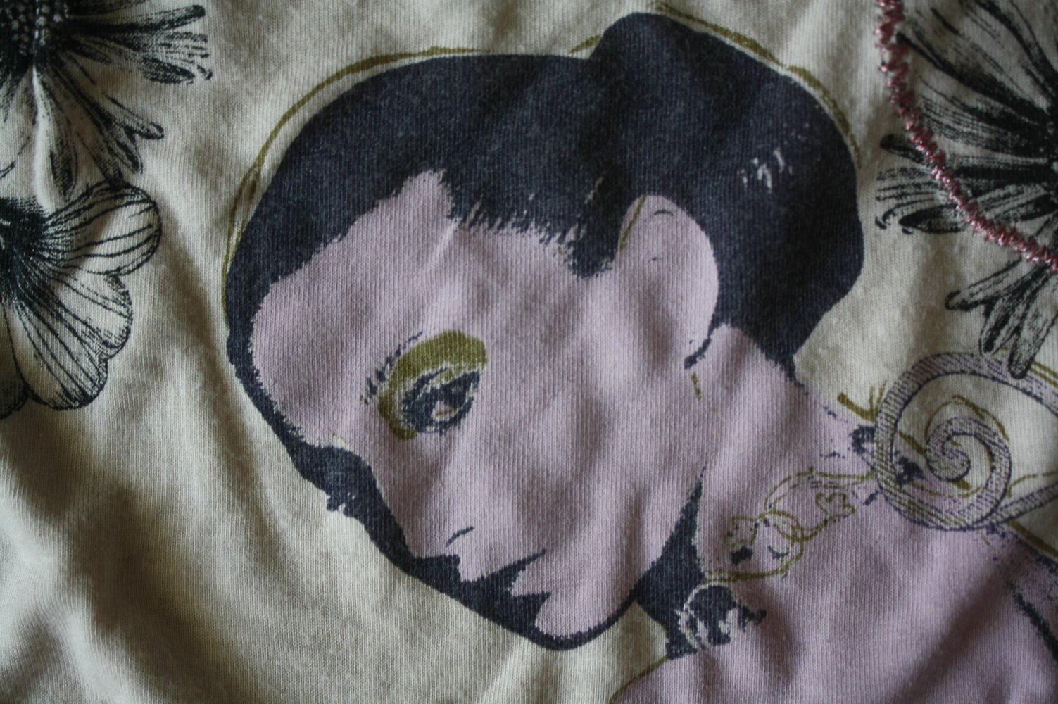 Pailletten Fledermaus Asia Geisha Jersey Shirt Hippie Shirt 34 36 Sommershirt 