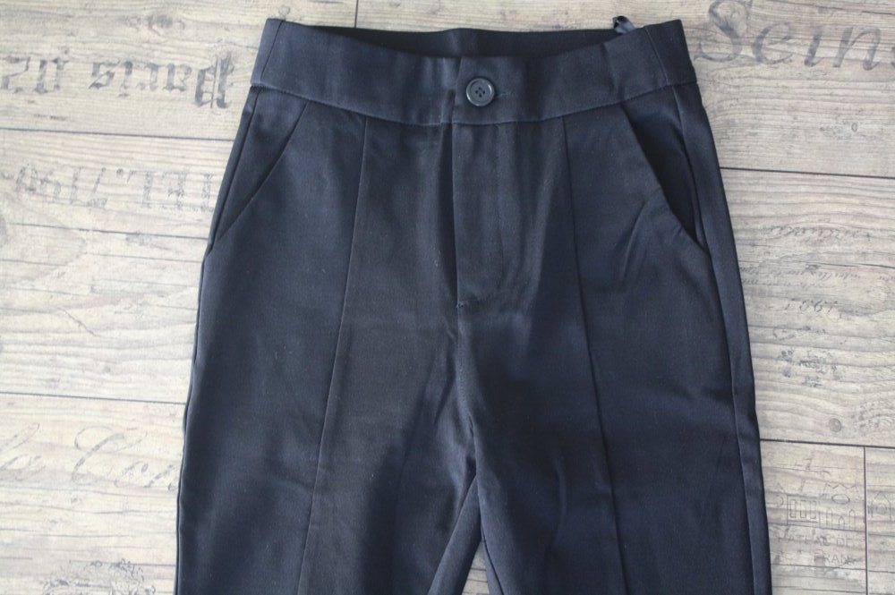 Super HighWaist Stretch Schlaghose mit Schlitz vorn Hose Flare Bootcut XS 34 Neu Anzughose Büro Business 
