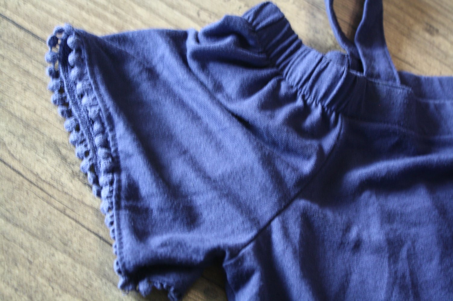 Lässiges Ethno Boho Sommershirt Trägershirt Coachella S 36 dunkelblau neuwertig