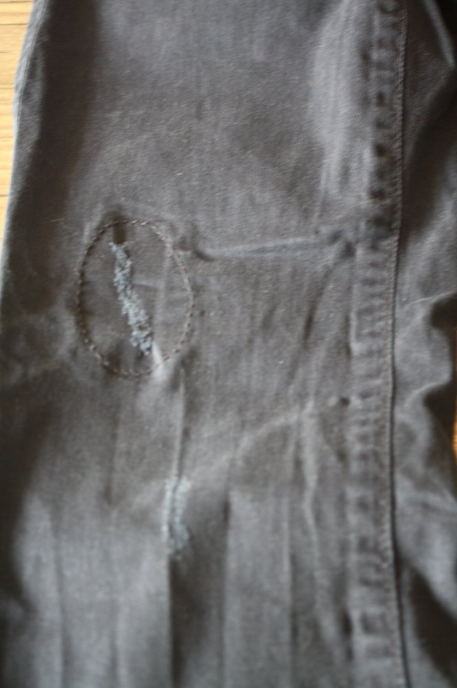 Dunkelblaue Schwarzblau Röhre EDC Slim Fit Stoff Denim S 36 38 y2k Ripped Röhre