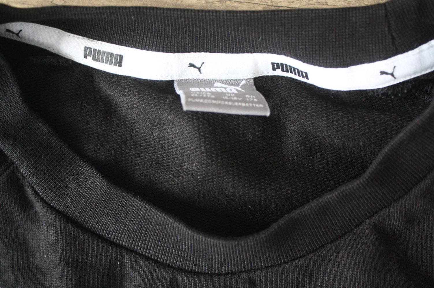 Puma Sweatkleid Deutschland Kleid schwarz Jerseykleid S 36 bzw 176