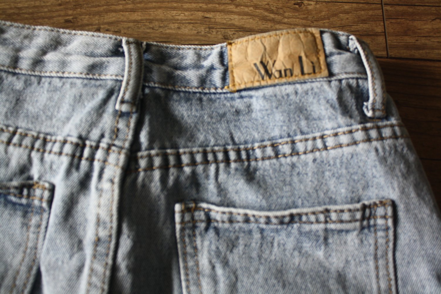 Minirock Jeansrock Distressed Used Ripped Wan Li  xs 34 hellblau Sexy Denimrock