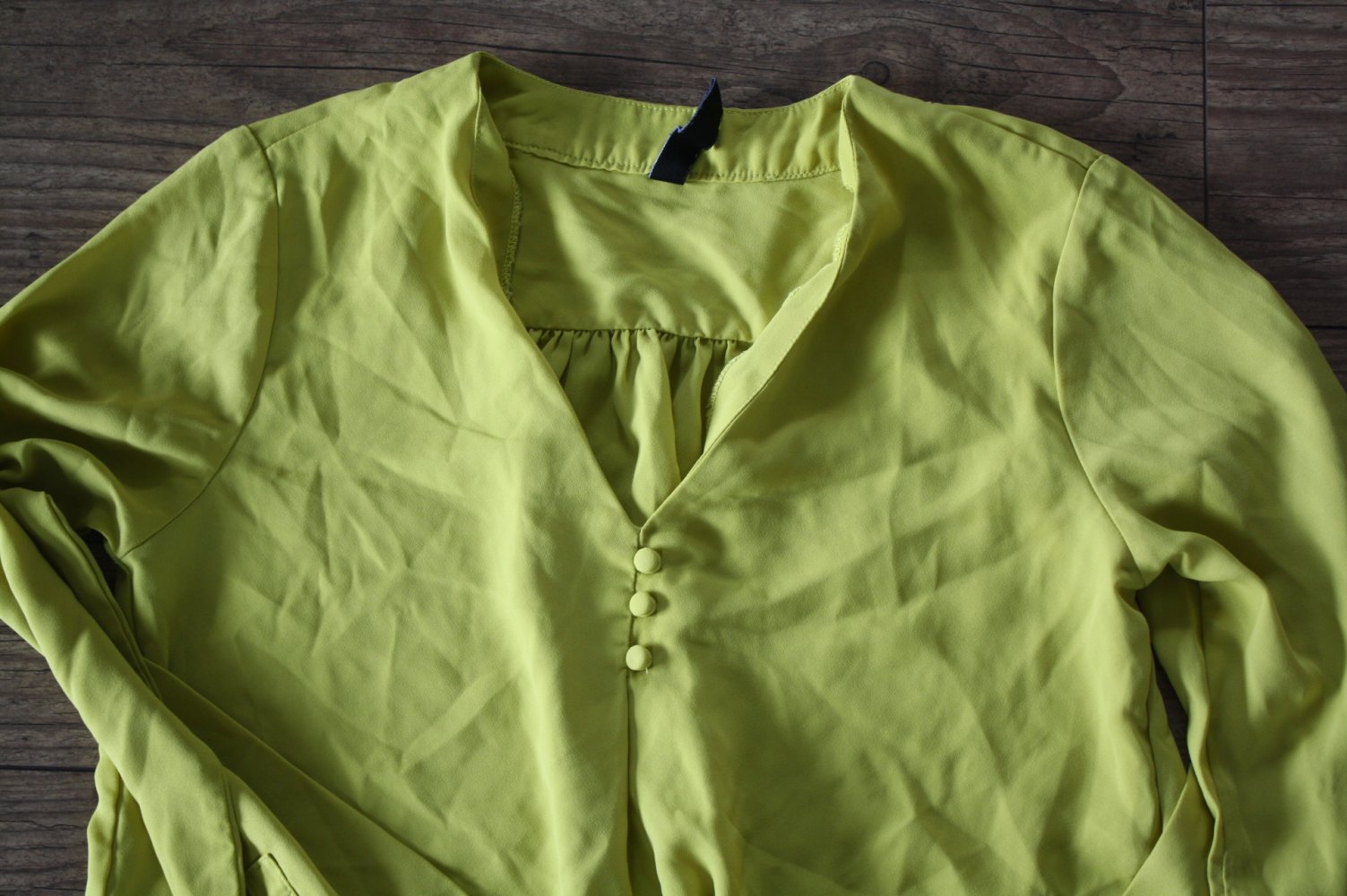 Luftige leichte Senfgrüngelbe neonfarben neon lässige Hippiebluse Hippiebluse Jean pascal S 36