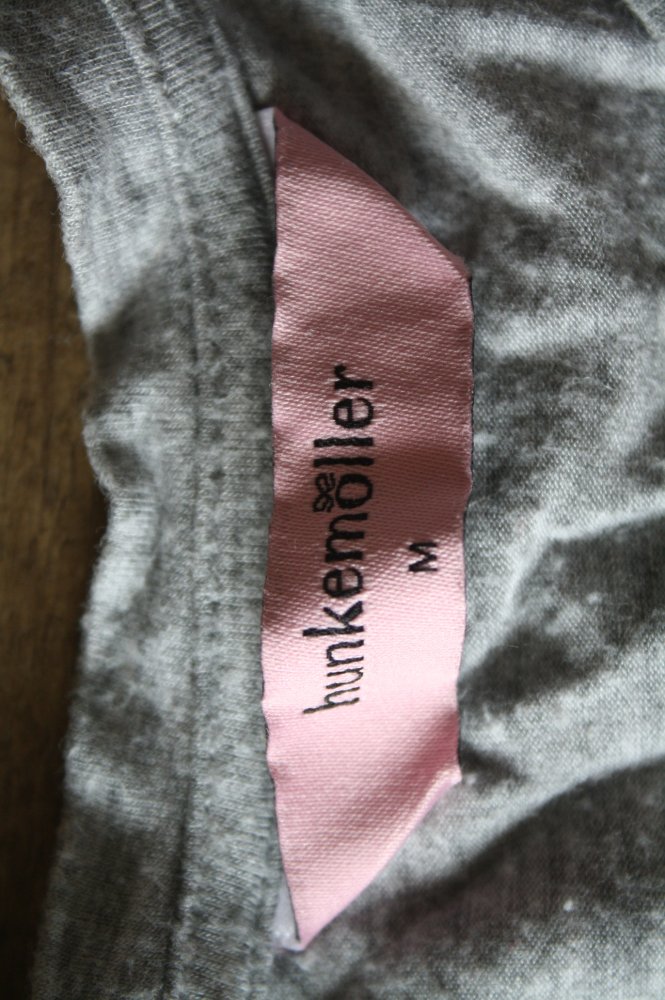 HUNKEMÖLLER graues lässiges bequemes Jersey Shirt Tshirt Rüschenärmel Homeshirt L XL