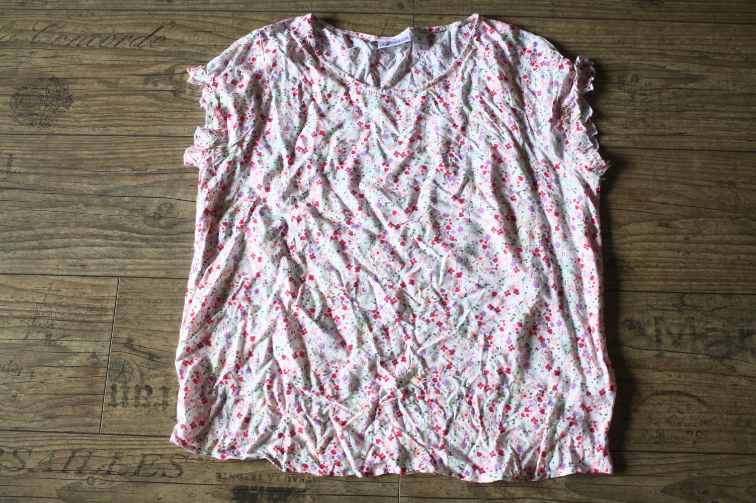 Ultraleichte Zarte Blumenbluse Bluse geblümt Mille Fleur Sommerbluse Mille Fleur 40 42 Blusenshirt 