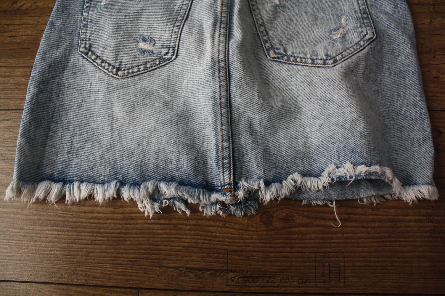 Ripped Jeansrock Minirock Denimrock sexy Rock Xs 34