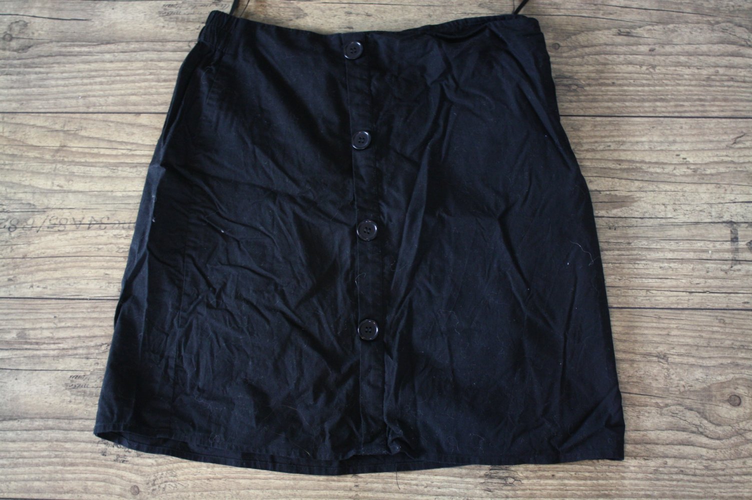 Vero Moda Minirock scharzer Rock Baumwolle Knöpfe vorn Rock mit Knöpfen Vintage xs s Y2k