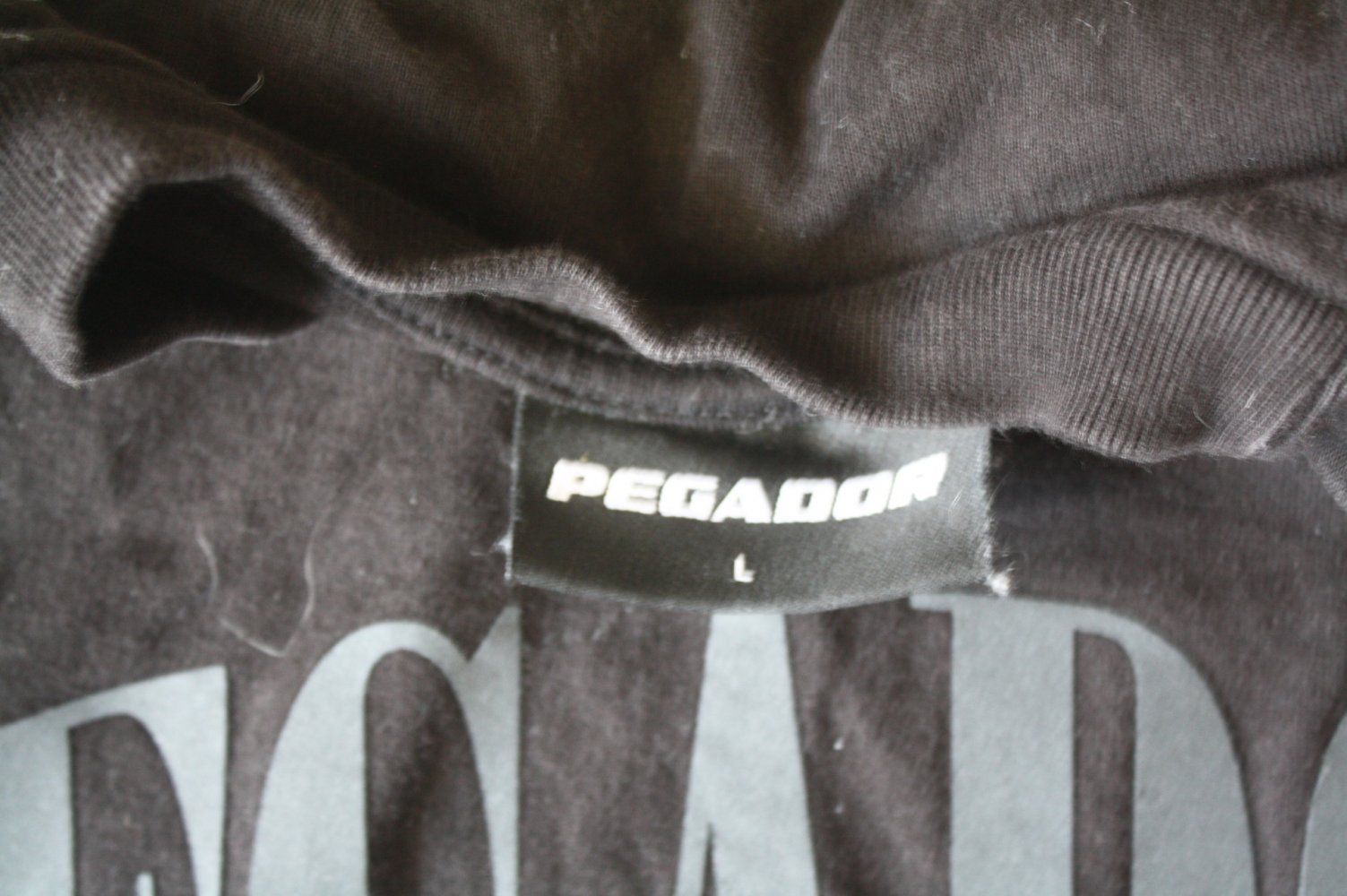 Pecador tiefschwarzes Tshirt Herren Shirt Print reine Baumwolle L 