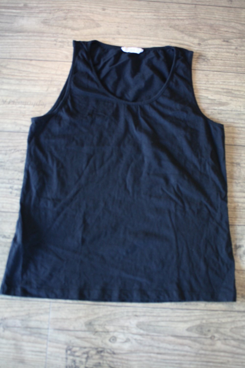 Mango Organic Cotton Trägerhemd Basic Shirt schwarz 40 Trägershirt Tanktop Trägerhemd