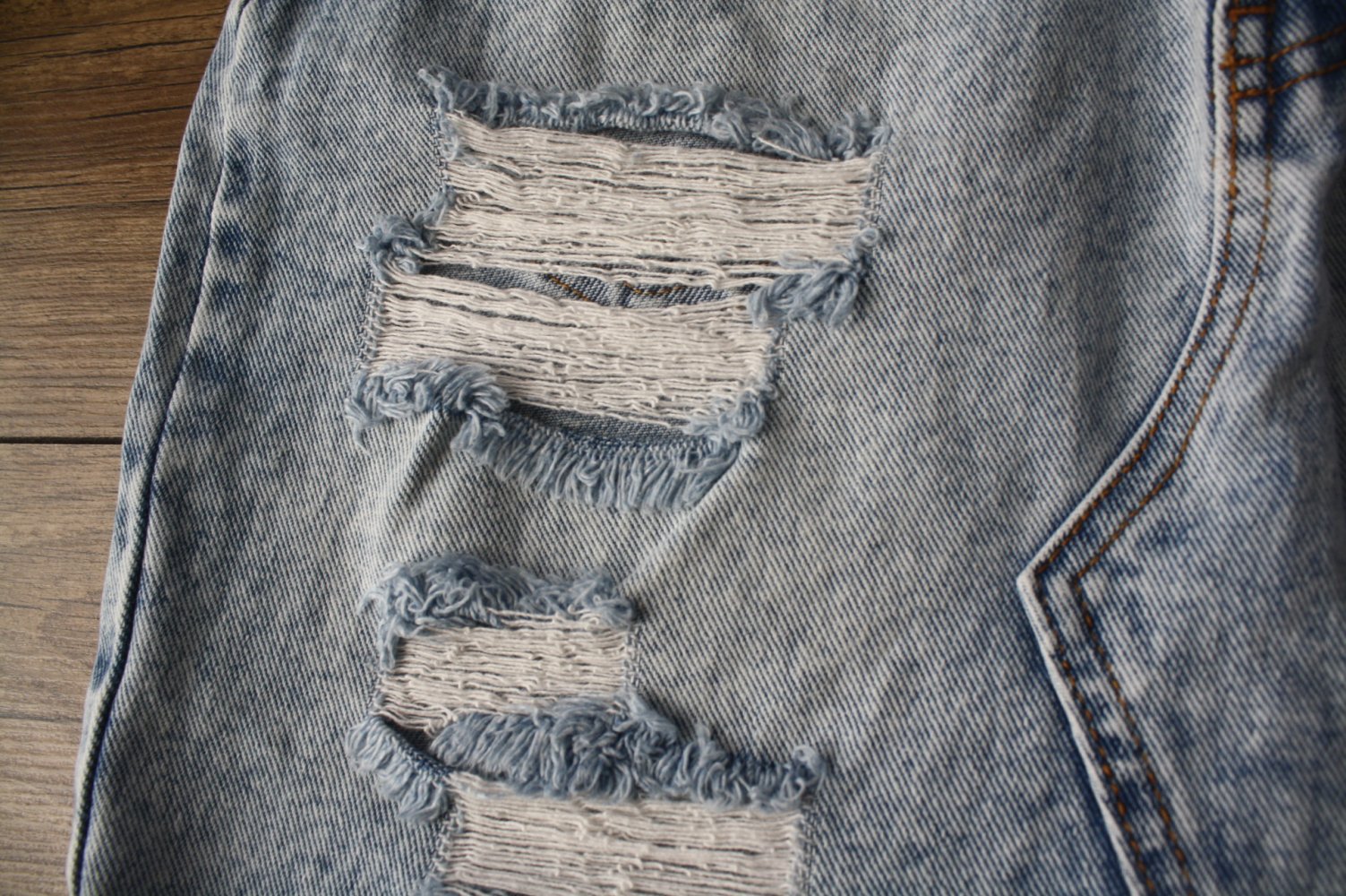 Ripped Jeansrock Minirock Denimrock sexy Rock Xs 34