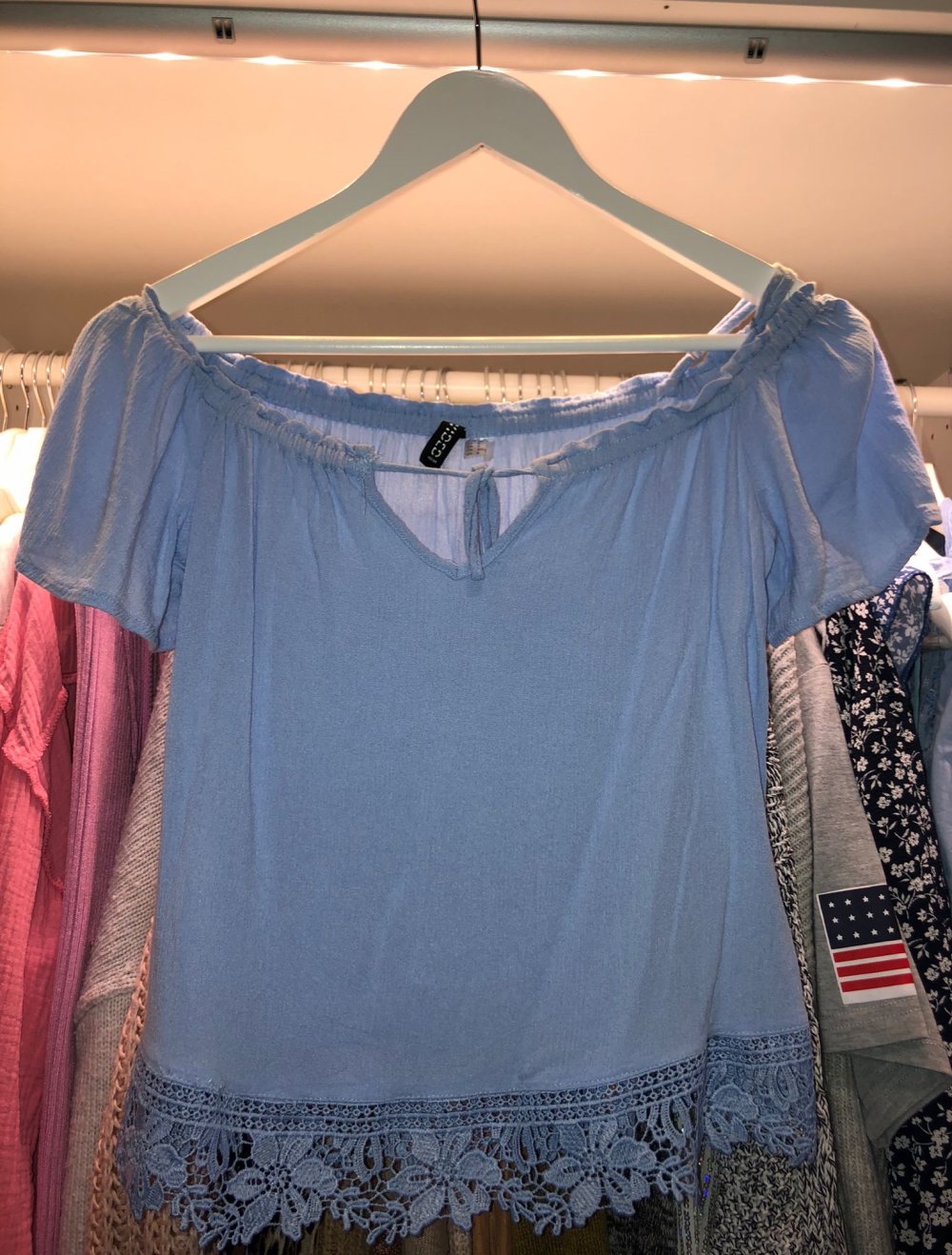 blaue Bluse