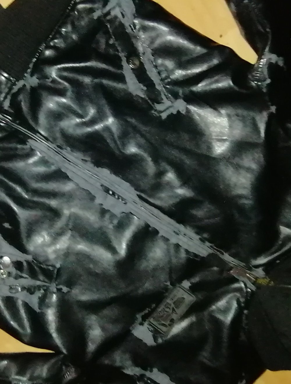 Alpha Industries Lederjacke (used Look)