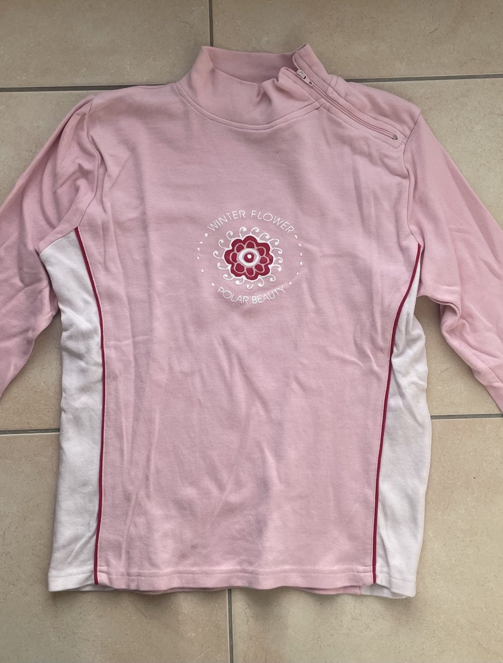 Rollkragenpullover Mädchen Sweatshirt Pink